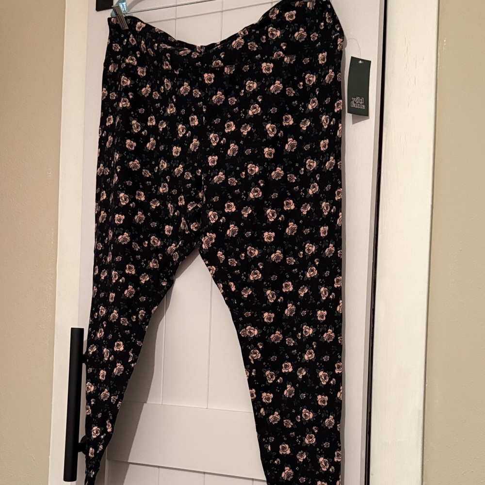 Wild Fable Black Floral Kids Leggings
